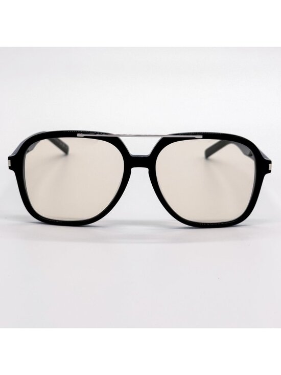 New Saint Laurent Sunglasses SL545 001 Black Cream Aviator Unisex Eyewear